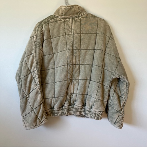 Free People- Dolman Quilted Knit Jacket - Pine XS - Picture 6 of 10